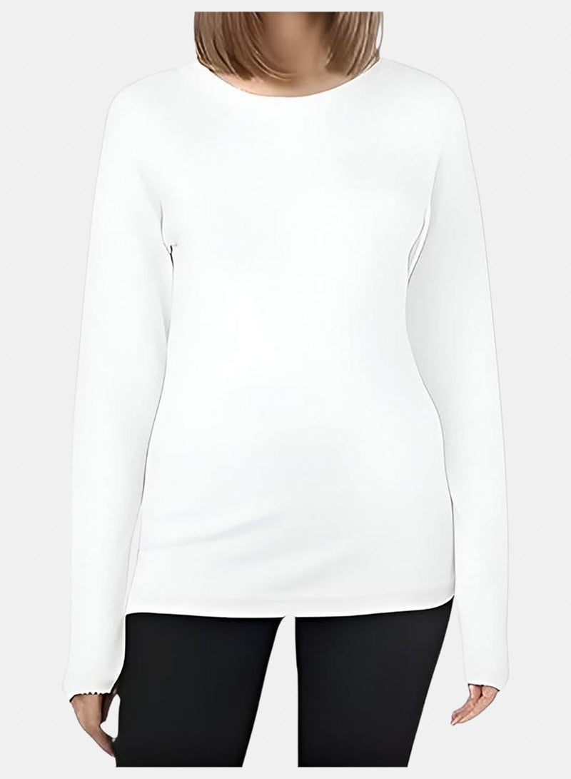 Dahab Cotton Long Sleeves Undershirt Round Neck - Image 2