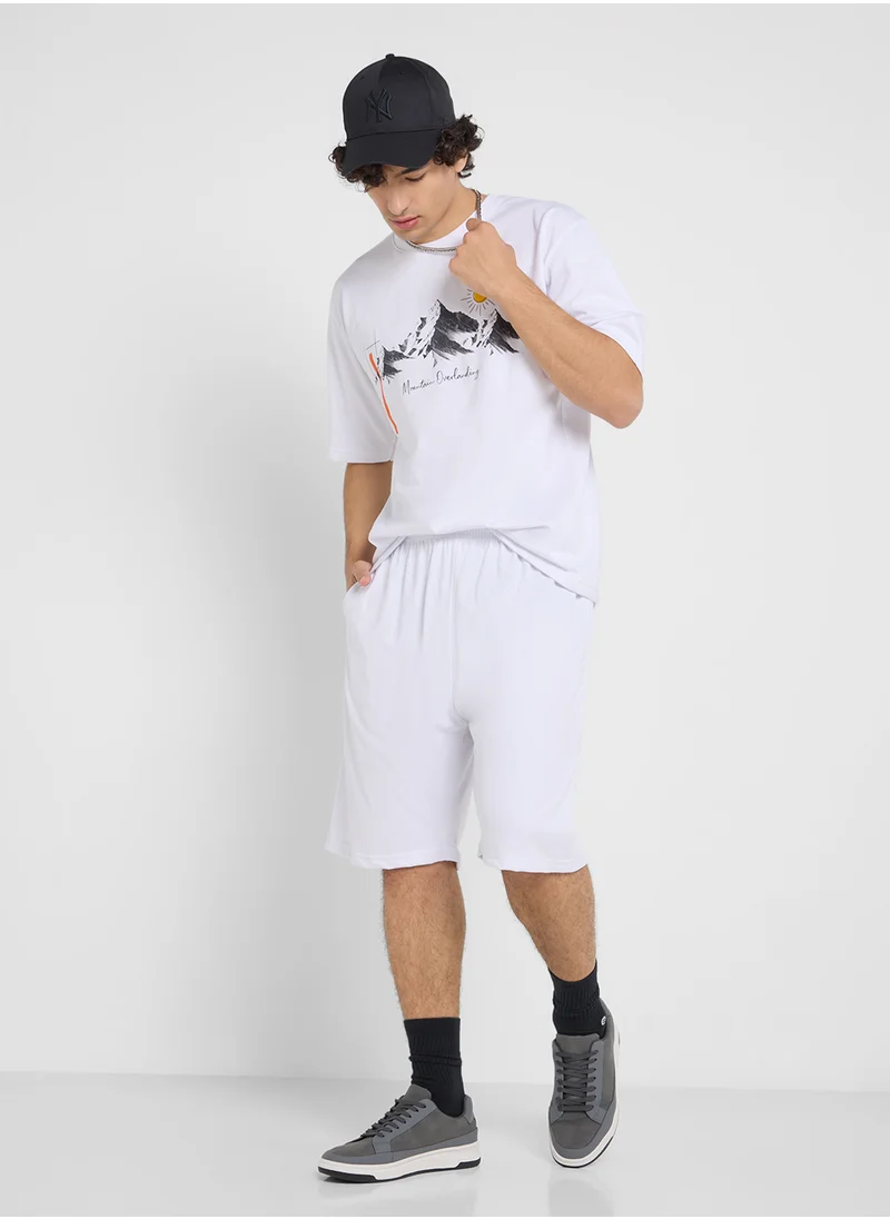 سفنتي فايف Graphic T-Shirts And Shorts Sets