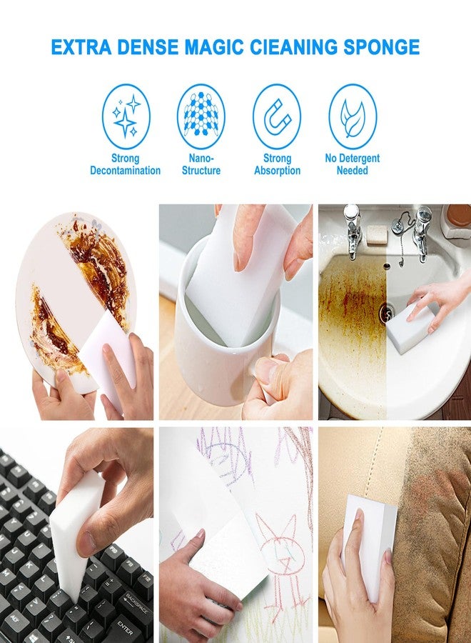 VACAIATU 10Pack Melamine Sponges for Multi-Purpose Cleaning - Tough, Durable Magic Sponge Erasers for Use on Sinks, Kitchen, Bathrooms, Walls, Floors, Bathtubs, Shoes, Furniture, Cars - Won't Rip Easily. - Image 2