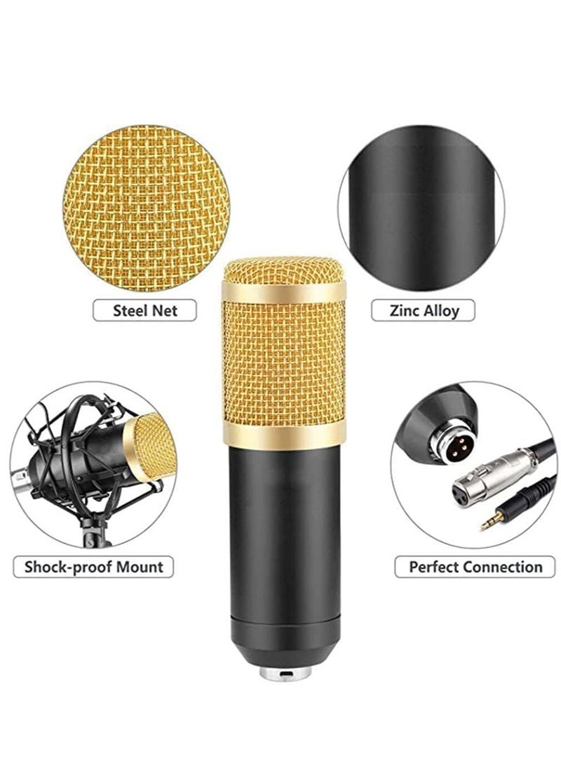 Gravity Professional BM800 Condenser Microphone Kit for PC Microphone Studio For Computer Karaoke Sound Card Recording Microphone, Auxiliary - Image 3