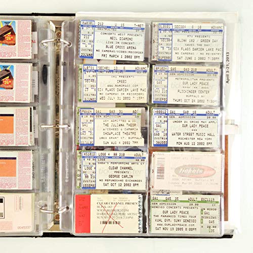 STORE SMART StoreSMART Ticket & Stub Binder Page - 10 Pockets per Page - 10-Pack - VH308-TKT-10 - Image 2