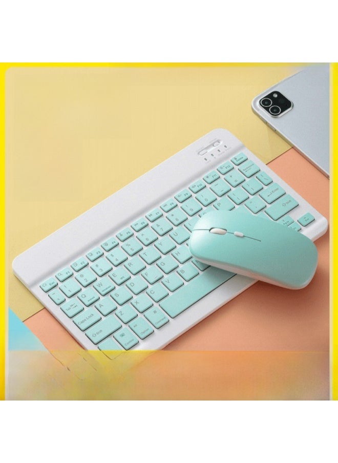 Digital Computer/tablet External Keyboard Touchpad Mouse Function-Color:Ten-inch Bluetooth Keyboard (charging Cable)-Product Type:White