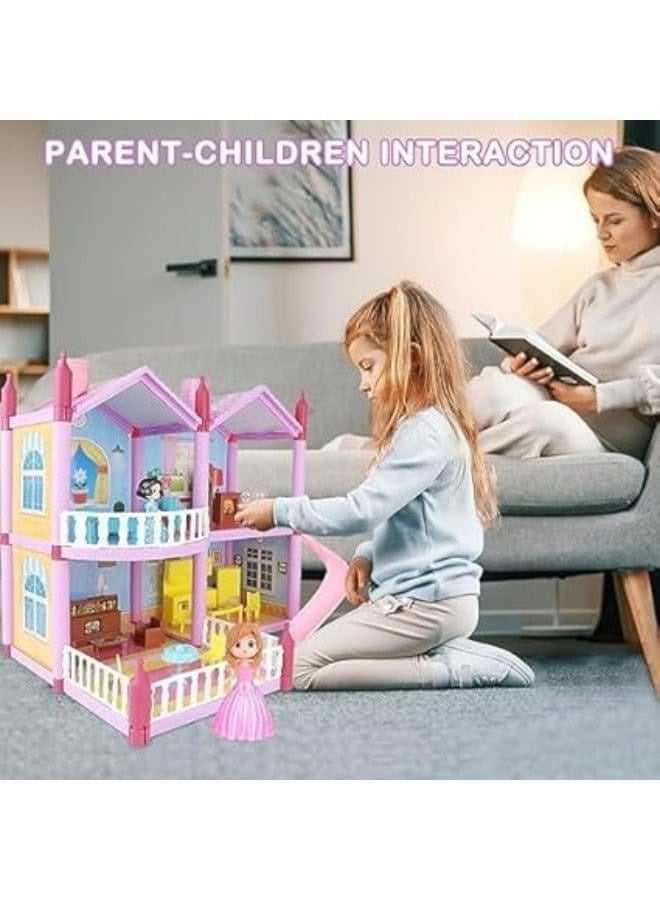 Princess House, Doll House, Dollhouse, Girls Doll House, Princess Doll House, Princess Home, Princess Castle, Doll Castle, Barbie House, Barbie Doll House, Girls Toy House, Kids Play House, Multi-Story Doll House, Multi-Level Princess House, Doll House with Furniture, Princess House with Furniture, Toy House with Furniture, Doll House with Accessories, Doll House Complete Set, Girls Play House, Pink Doll House, Dream Castle for Girls, Princess Home Toy, Luxury Doll House, Large Doll House, Assemble Doll House, Princess House Toy, Doll House Toy, Kids Doll House, Girls Doll House with Furniture, Multi-Room Doll House, Princess House with Balconies, Educational Toy House - Image 1