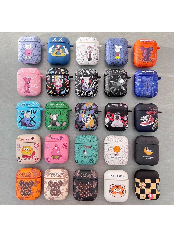 Popular Brand Bear Earphone Protective Cover Airpods3 Generation Drop-resistant Soft Shell Second Generation Tpu Water Sticker Earphone Shell Factory-Color:Bean Paste Powder (soft Shell)-Applicable Model:Airpods 3  - Image 2