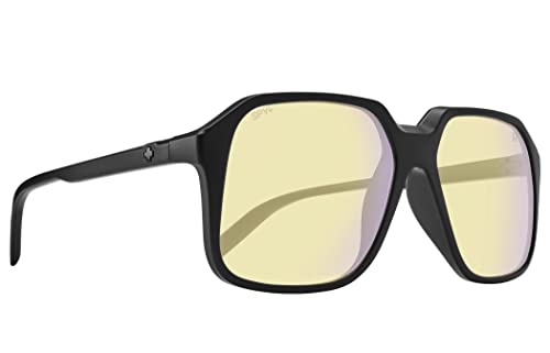 SPY Optic Happy Gaming Hot Spot Rectangular Aviator Blue Light BlockerGaming Glasses Color and Contrast Enhancing Lenses Matte Black Happy Gaming Lenses - Image 1