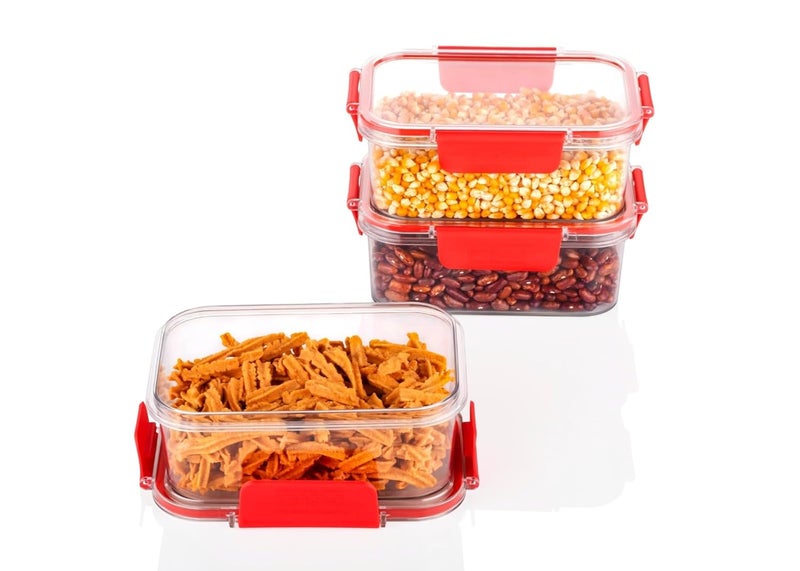 Ritu J344 Plastic Storage Box Fridge Organizers Kitchen Container Freezer FoodVegetablesFruitsFish and Egg with Airtight Lid 1600ml - Image 3