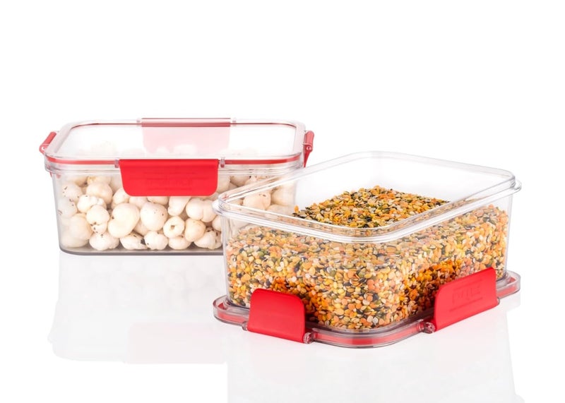 Ritu J344 Plastic Storage Box Fridge Organizers Kitchen Container Freezer FoodVegetablesFruitsFish and Egg with Airtight Lid 1600ml - Image 2