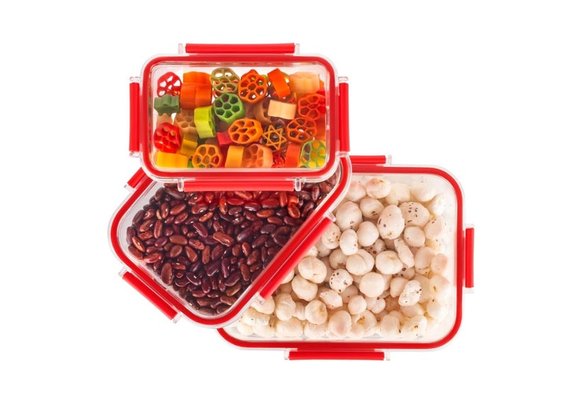 Ritu J344 Plastic Storage Box Fridge Organizers Kitchen Container Freezer FoodVegetablesFruitsFish and Egg with Airtight Lid 1600ml - Image 4