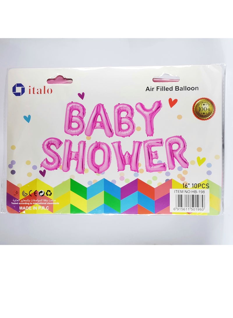 ITALO Pink Baby Shower Foil Ballon Garland