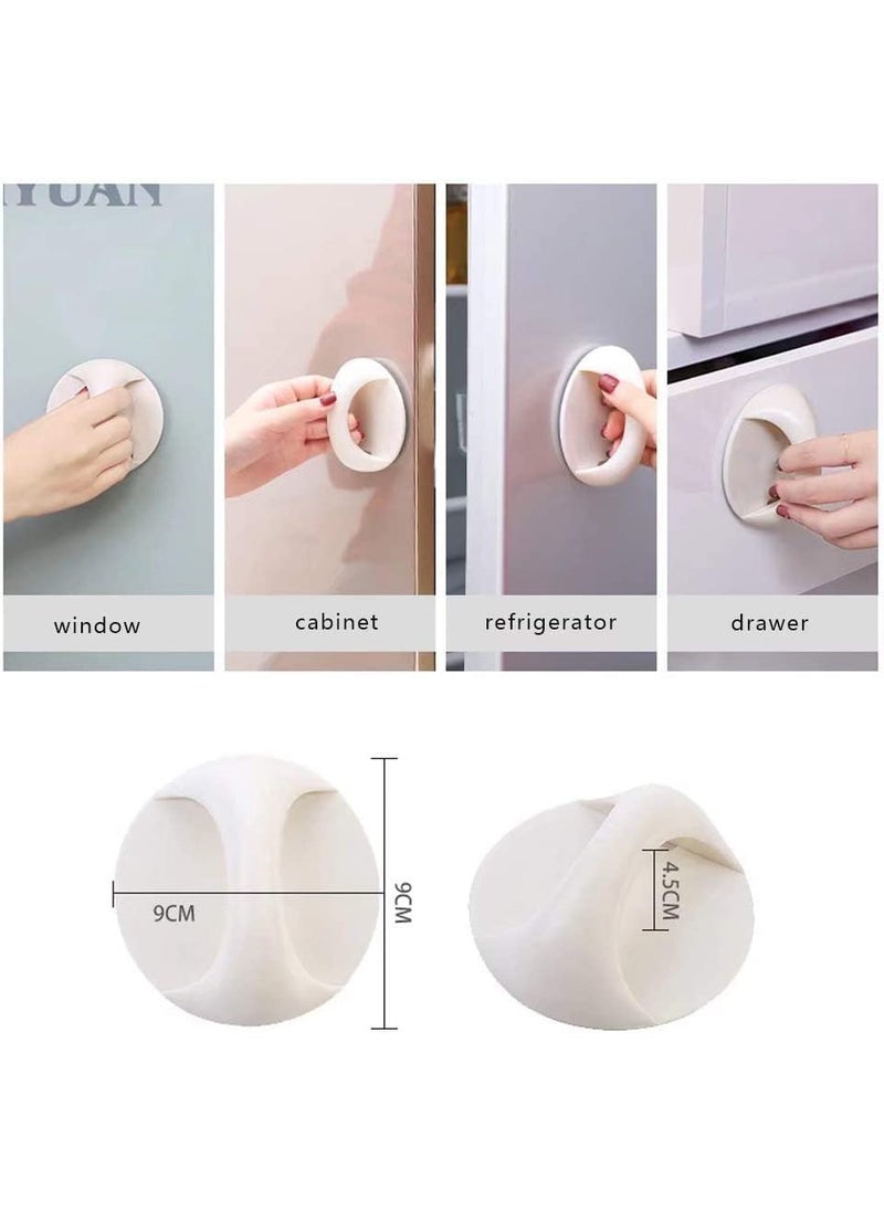 ROARCRAFT RoarCraft Self Stick Knobs SelfAdhesive Pull Handle for Drawer No Drilling Knobs Instant Cabinet Drawer Handles Pulls Kitchen Cabinet Door Window Handle Sticker Push Pull Helper 2 pcs White  - Image 5