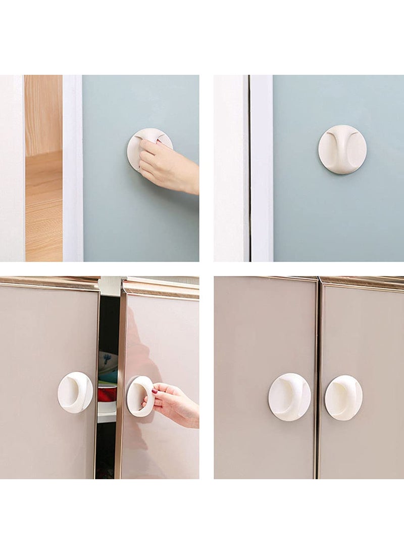 ROARCRAFT RoarCraft Self Stick Knobs SelfAdhesive Pull Handle for Drawer No Drilling Knobs Instant Cabinet Drawer Handles Pulls Kitchen Cabinet Door Window Handle Sticker Push Pull Helper 2 pcs White  - Image 2