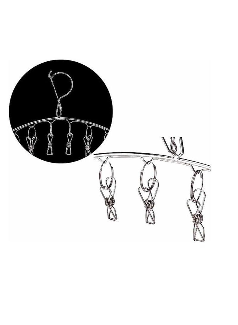 Stainless Steel Laundry Drying Rack Drying Drip Hanger Hanging Rack Sock Dryers Wind-proof Clothes Hanger for Underwear Socks Bra Panty Baby Clothes, Glovesand Small laundry Items - 2Pack - Image 3