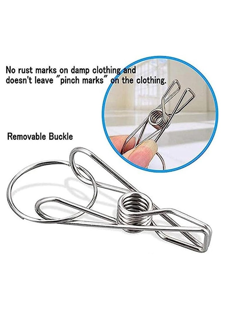 Stainless Steel Laundry Drying Rack Drying Drip Hanger Hanging Rack Sock Dryers Wind-proof Clothes Hanger for Underwear Socks Bra Panty Baby Clothes, Glovesand Small laundry Items - 2Pack - Image 4