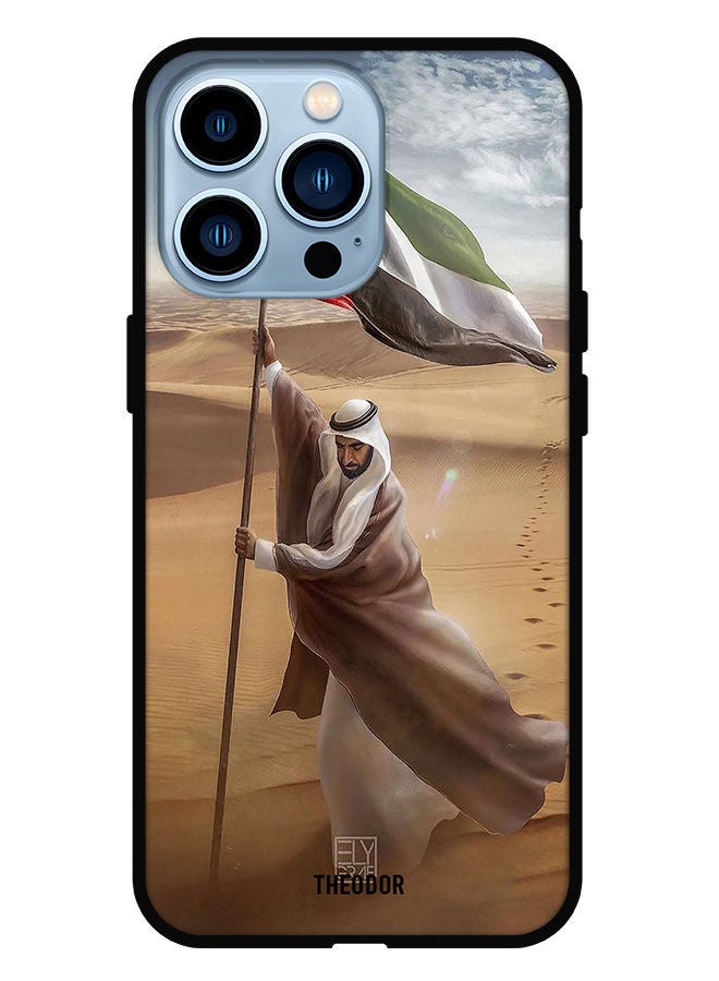 Theodor غطاء حماية لجهاز ايفون 13 برو ماكس علم الشيخ زايد الصحراء - Image 1