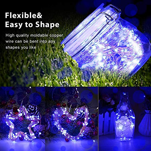 MIRADH Fairy Lights USB Powered String Lights 3M; 30 Led Christmas Lights Fairy String Lights for Decoration (Blue; Pack of 1)(Metal) - Image 4