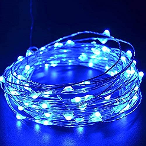 MIRADH Fairy Lights USB Powered String Lights 3M; 30 Led Christmas Lights Fairy String Lights for Decoration (Blue; Pack of 1)(Metal) - Image 1