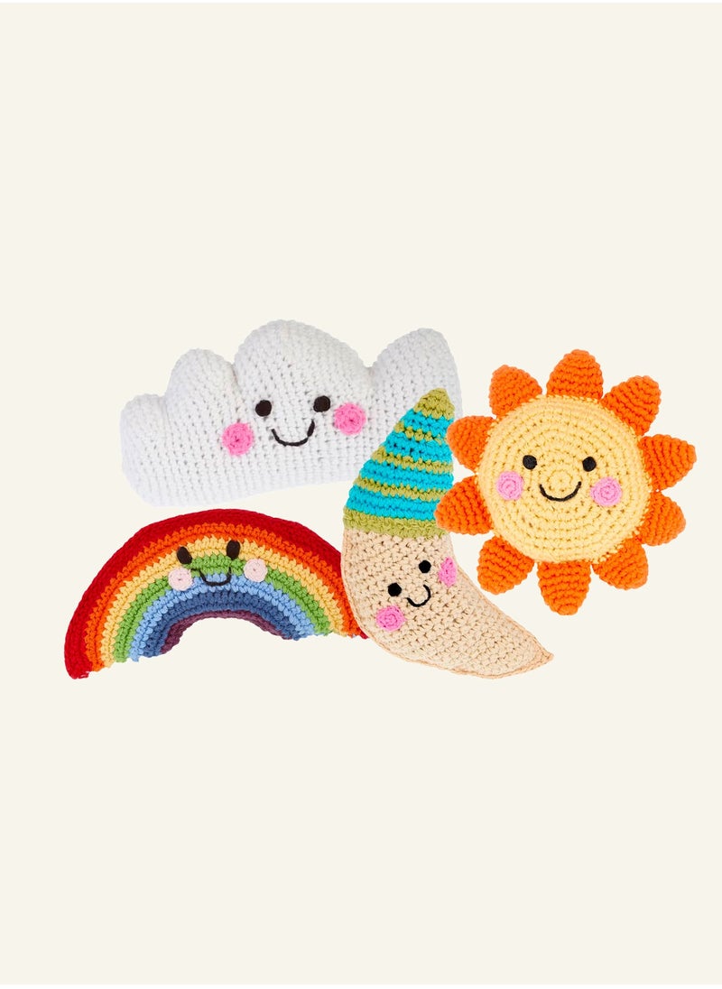 Pebble Pebble Handmade Sun Weather Crochet Fair Trade Imaginative Expressive Premium Stuffed Weather Soft Plush Toy- Gift for Kids- Easily Washable toy for little babies  - Image 5