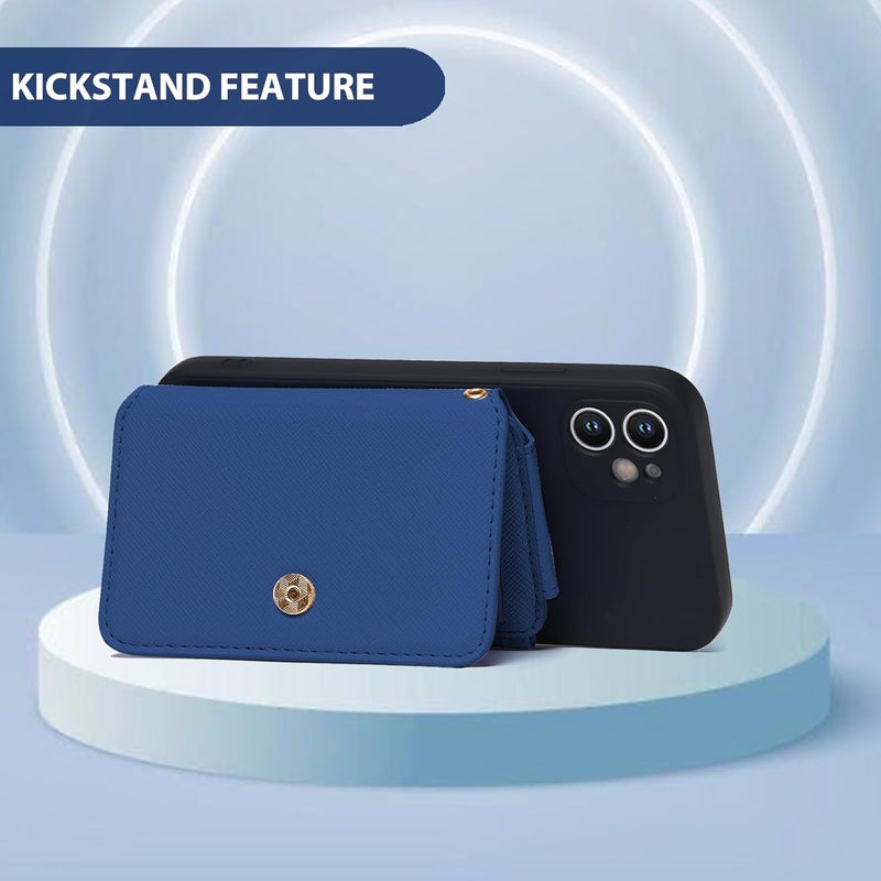 M-Plateau Phone Wallet Stick On, Credit Card Holder for Women Attachable 3M Sticker,Phone Card Holder Compatible with iphone 15 pro case and Most Smartphones (Dark Blue) - Image 2