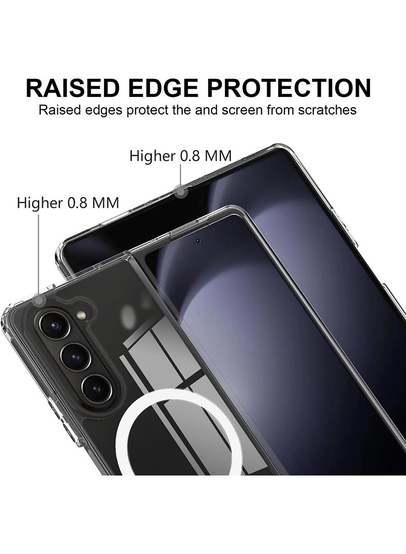 Theodor Magnetic Case for Samsung Galaxy Z Fold 5 Compatible with MagSafe Wireless Charging, Shockproof Phone Bumper Cover Dog - Image 3