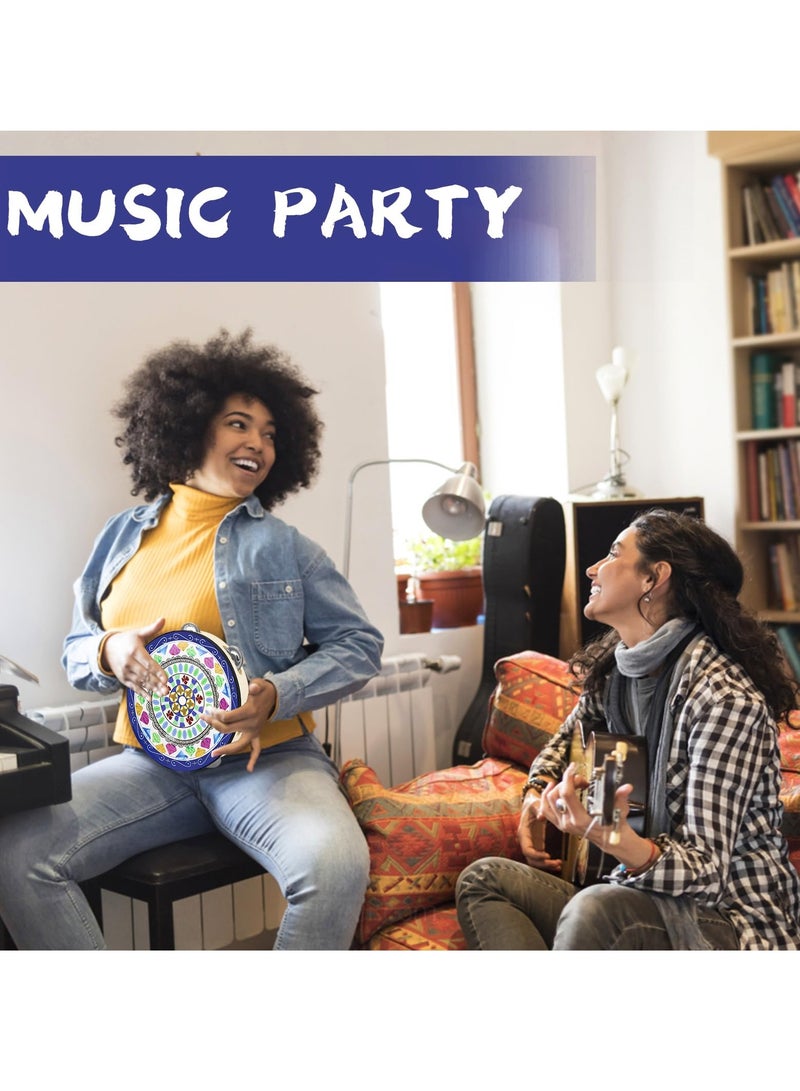 8-Inch Handheld Tambourine for Kids and Adults, Perfect Percussion Instrument for Family Fun, School Events, and Unique Gifts - Image 5