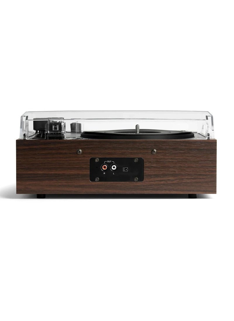 VICTROLA Victrola Eastwood Signature Hybrid Bluetooth Record Player 3 Speed Belt Driven Turntable with Bluetooth Speakers and Audio Technica Catridge Espresso  - Image 3