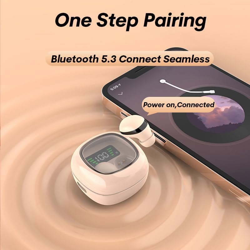 Loluka Black Invisible Earbuds Bluetooth, Discreet Smallest Hidden Tiny Bluetooth Mini Micro Earbuds for Work, Invisible Sleep Wireless Earphone Waterproof Headphones for Small Ears Canals Buds - Image 4