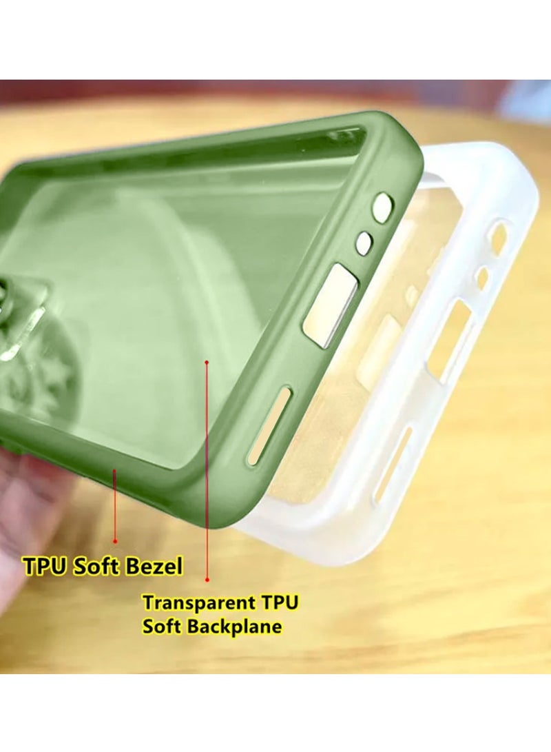 Wtech Soft Transparent TPU Silicone Ultra Thin Phone Stylish Electroplated Camera Border Case Cover For Honor X7b 4G 2023 Olive - Image 5