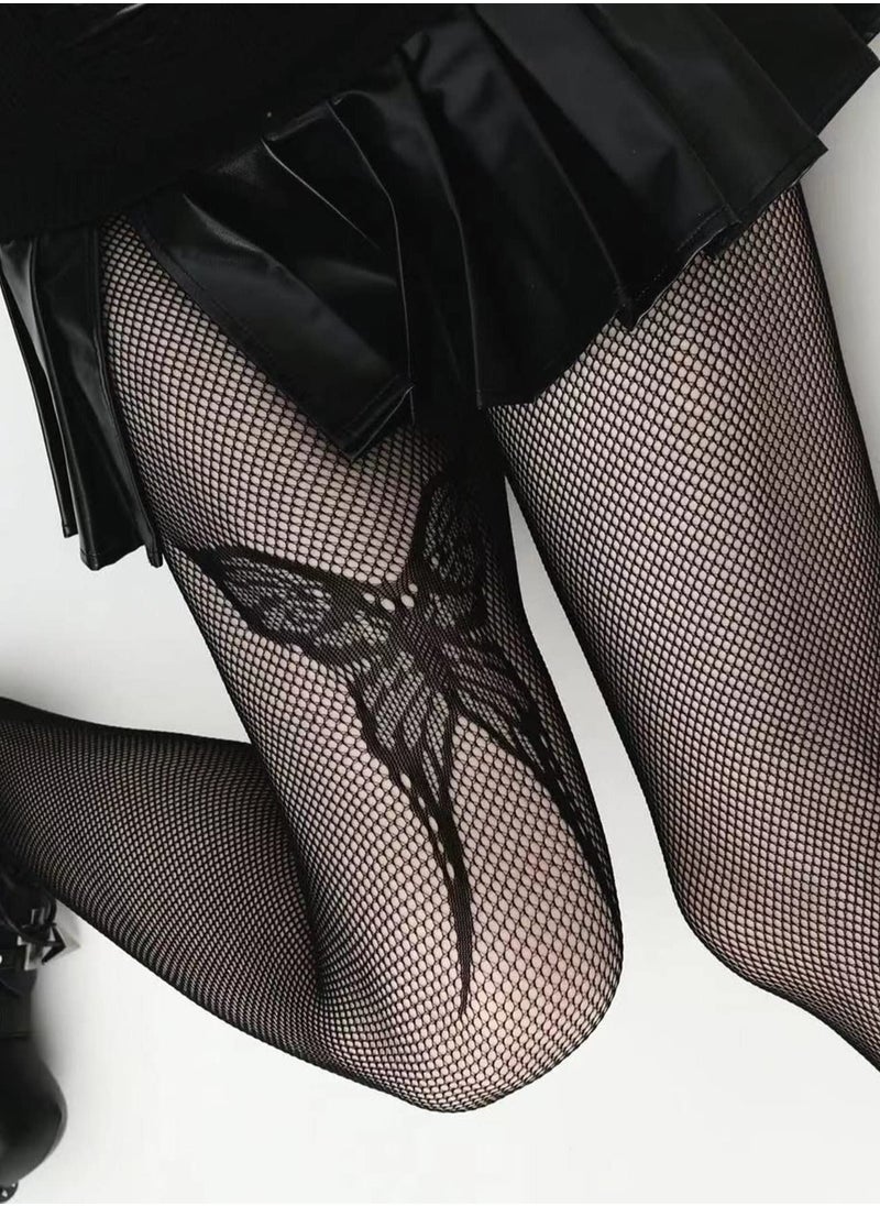 SYOSI - Women's Sheer Tights Pantyhose Stockings, Butterfly Print Lingerie or Bodysuit, for Daily Wear, Lingerie Party, Costume Night and etc. - Image 1