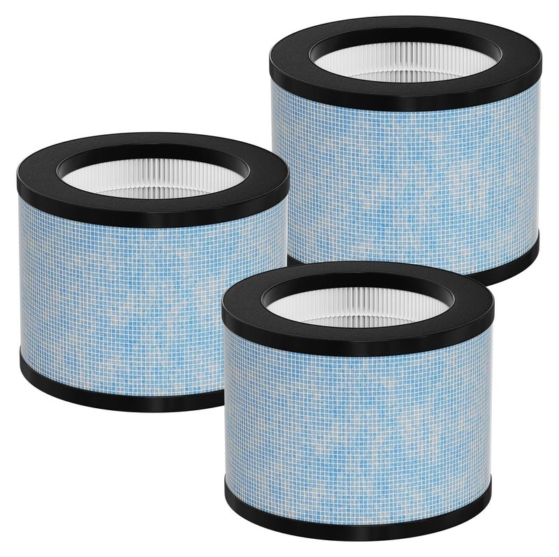 TZK1 DHJH01 HEPA Replacement Filter Compatible with AROEVE MK01 MK06 MG01JH ToLife TZK1 FreAire KN6391 and Kloudi DHJH01 Air Cleaner Purifier Pack of 3