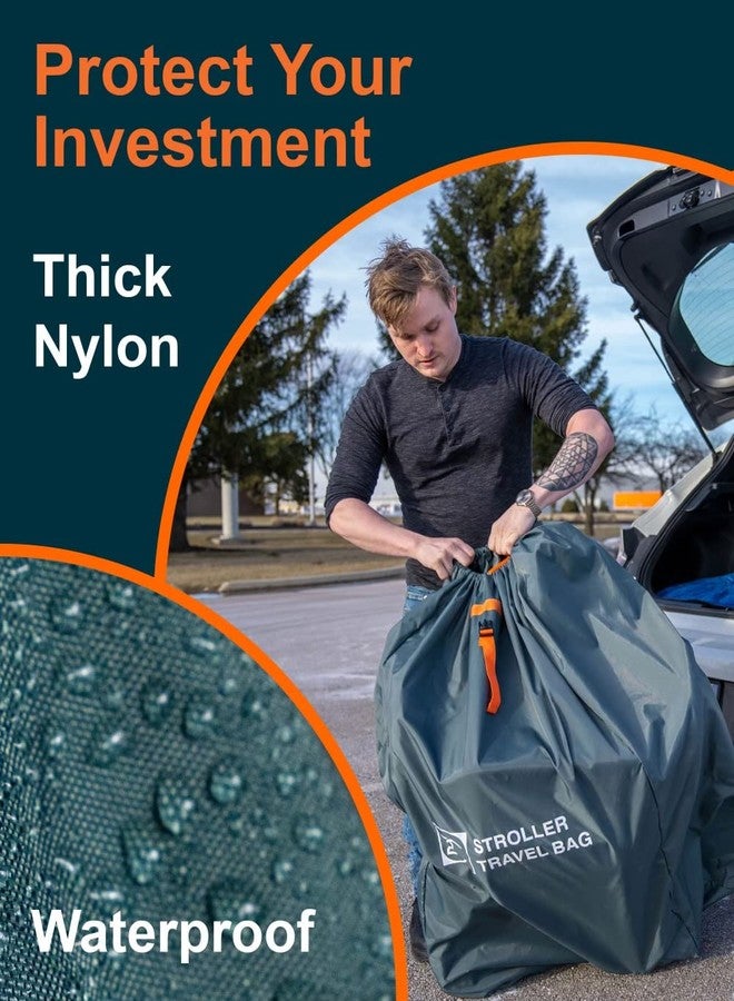 BC Extra Large,Heavy Duty Stroller and Car Seat Gate Check Bag,Compatible with: WONDERFOLD, BOB, DOONA, RADIO FLYER, VEER, JEEP WAGON, ETC., double and Jogging Strollers,Stroller Bag for Airplane - Image 3