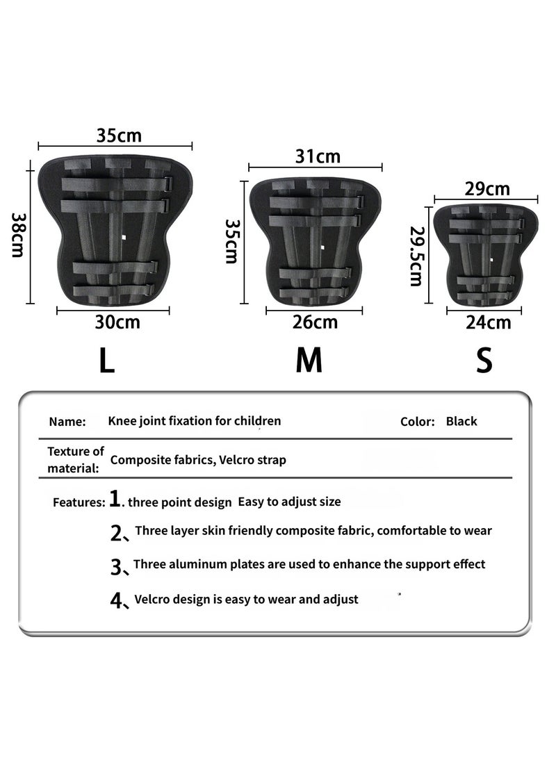 Kids Knee Immobilizer Leg Stabilizer Long Adjustable Knee Splint Arthritis Sprain Night Sleep Knee Leg Support Injury Recovery Knee Brace for 5-7 Yrs,L - Image 3