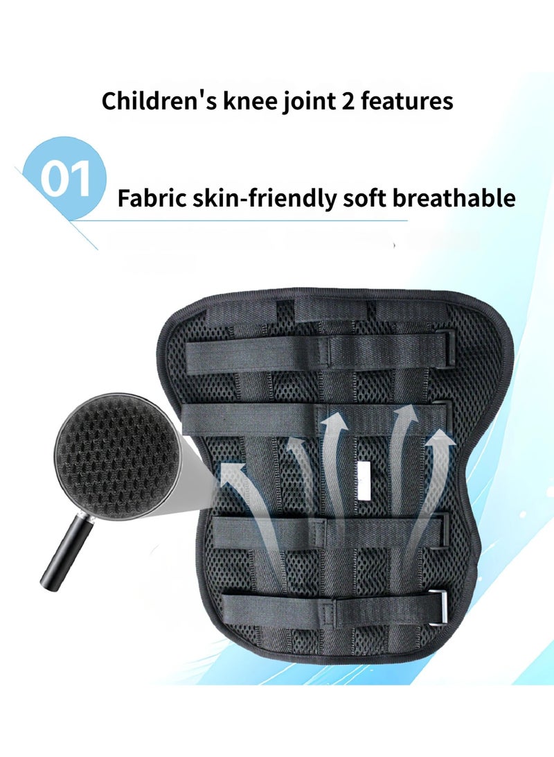 Kids Knee Immobilizer Leg Stabilizer Long Adjustable Knee Splint Arthritis Sprain Night Sleep Knee Leg Support Injury Recovery Knee Brace for 5-7 Yrs,L - Image 4