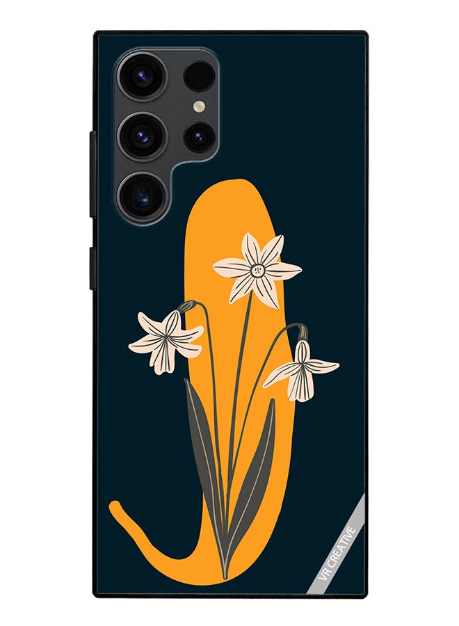 VR CREATIVE Protective Case Cover For Samsung Galaxy S23 Ultra 5G Alphabet J Design Multicolour - Image 1