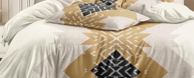 Ab Home Decor Ab Home Decor 210 TC Soft Touch Hypoallergenic Microfiber Bedsheet for Double Bed King Size 90x100 Inch with 2 Large Pillow CoversWrinkle Free 3pcs Bed Linen SetCream Black  - Image 3