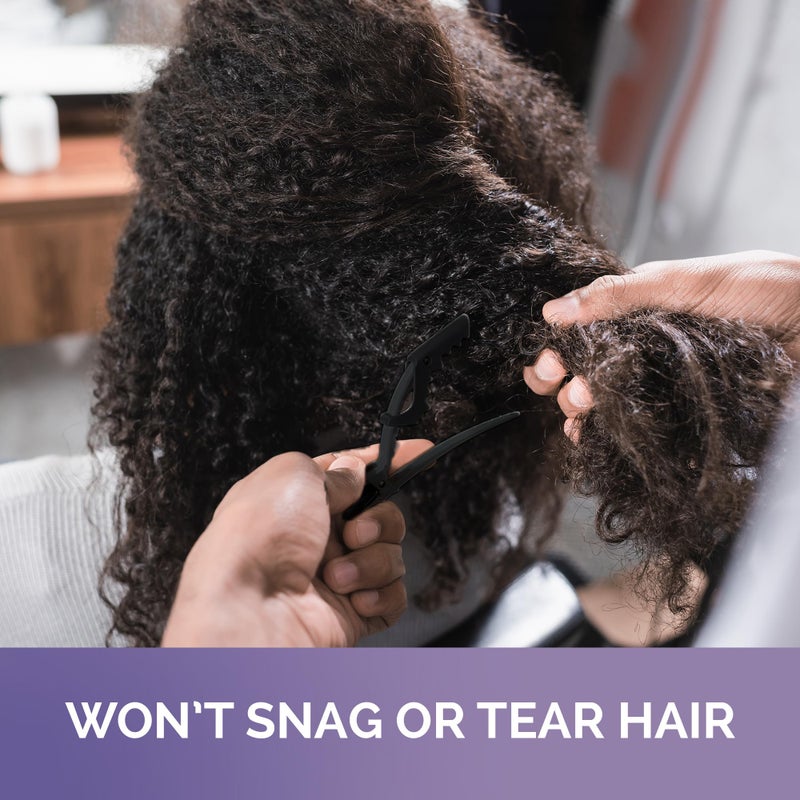 Curl Keeper Alligator Clips for Hair Styling, 4 Clips - Strong Grip & No Slip Plastic Alligator Hair Clips for Styling & Sectioning for Women - Salon Gator Clips for All Hair Types, Heavy & Wet Hair - Image 4