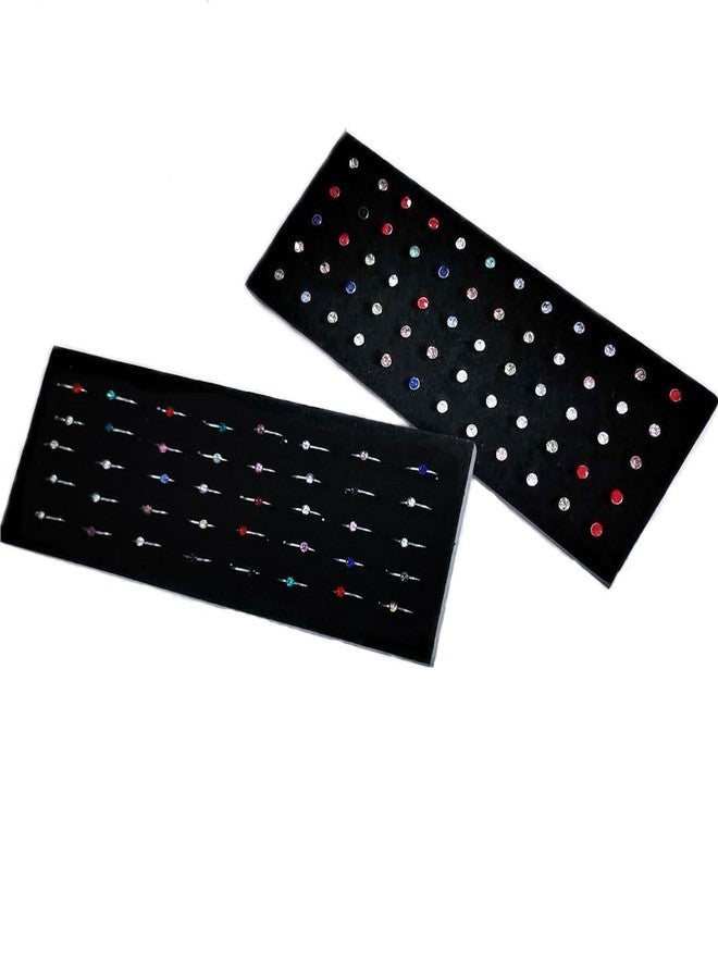 Tornito 100Pcs Bone Nose Studs Hoop Stainless Steel Nose Rings Set Multicolor Cubic Zirconia Hoop Tragus Cartilage Nose Ring Labret Nose Piercing Pin Jewelry for Women Men 2.5mm 20G 22G - Image 5