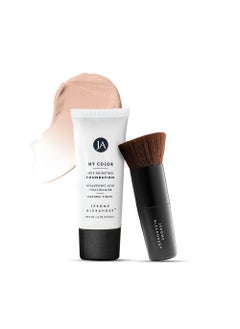 Jerome Alexander Jerome Alexander My Color Self-Adjusting Foundation, Hydrating & Lightweight Face Makeup, Skincare-Infused, with Kabuki Brush, Light, 1 oz 