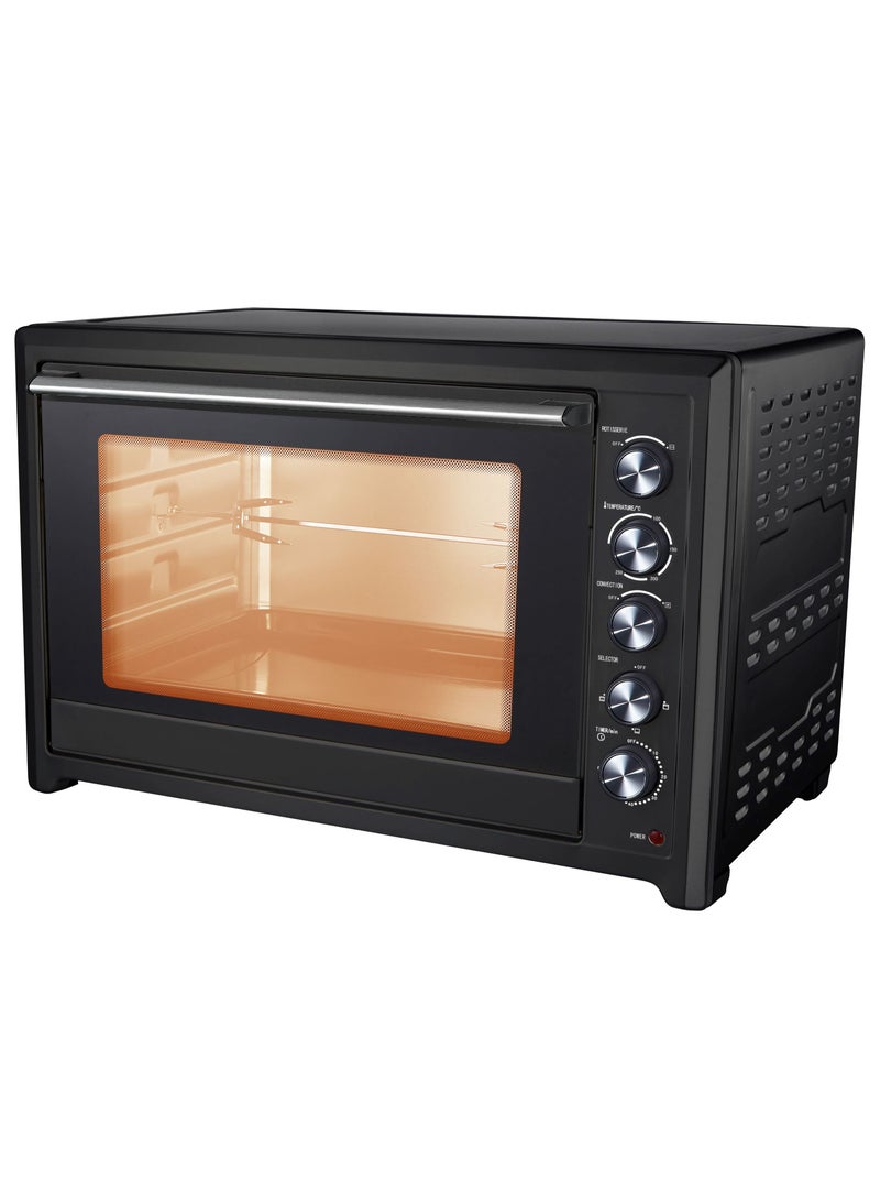 LEEMO 100L ELECTRIC OVEN LEO-P100RCG WITH CONVECTION ROTISSERIE GRILL 12 COOKING FUNCTION LAMP DOUBLE GLASS DOOR 2BAKE TRAY - Image 1