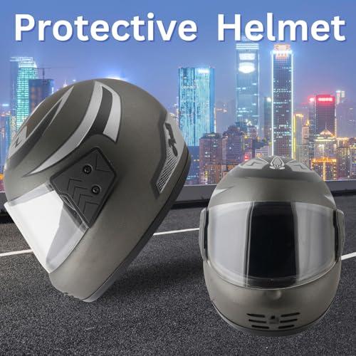 Sage Square Audi Kimi Full Face Helmet | ISI Certified | Clear Visor | Ultra Comfort Inner Padding Extra Comfort & Stylish (Grey Matte- Silver Decal, XLarge) - Image 3