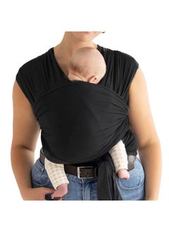 BEMBIKA Baby Essential Hands Free Baby Carrier Wrap Breathable Lightweight Baby Wrap Carrier Cloth Suitable For Newborn Infants (Black)  - Image 3