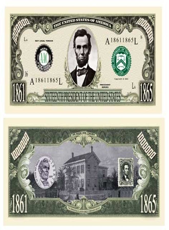 American Art Classics مجموعة من 5 أوراق نقدية - ورقة نقدية من فئة مليون دولار تحمل صورة أبراهام (أبراهام الصادق) لينكولن - Image 1