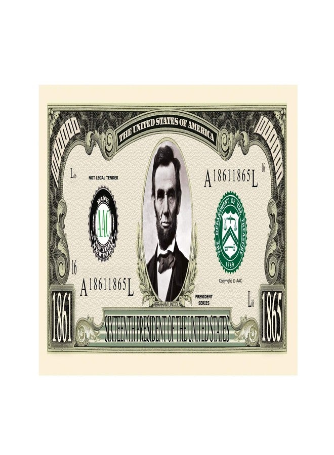 American Art Classics مجموعة من 5 أوراق نقدية - ورقة نقدية من فئة مليون دولار تحمل صورة أبراهام (أبراهام الصادق) لينكولن - Image 2
