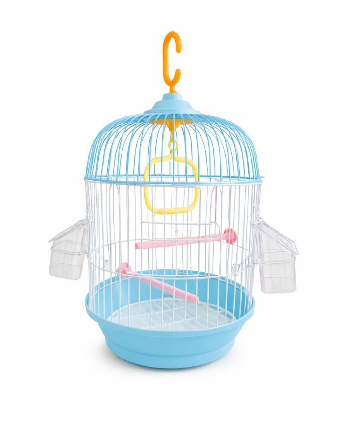Petto Premium Round Hanging Bird Cage with Perch & Feeders – 23 × 40 cm - Image 3