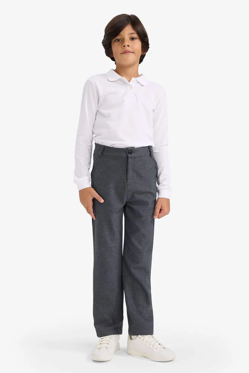 ديفاكتو Boy Straight Leg Twill Trousers