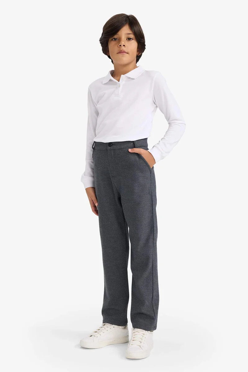 ديفاكتو Boy Straight Leg Twill Trousers