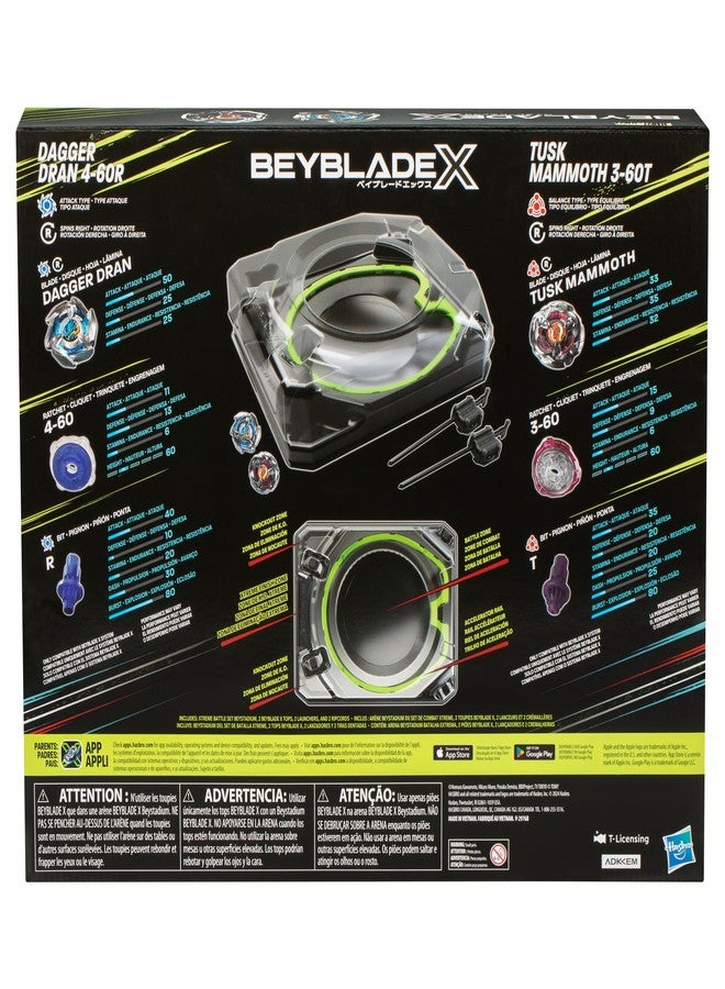 Beyblade X Xtreme Battle Set with Beystadium Arena Featuring X-Celerator Rail, 2 Right-Spinning Top Toys, 2 Launchers, Toys for Boys and Girls, 8+ - Image 2