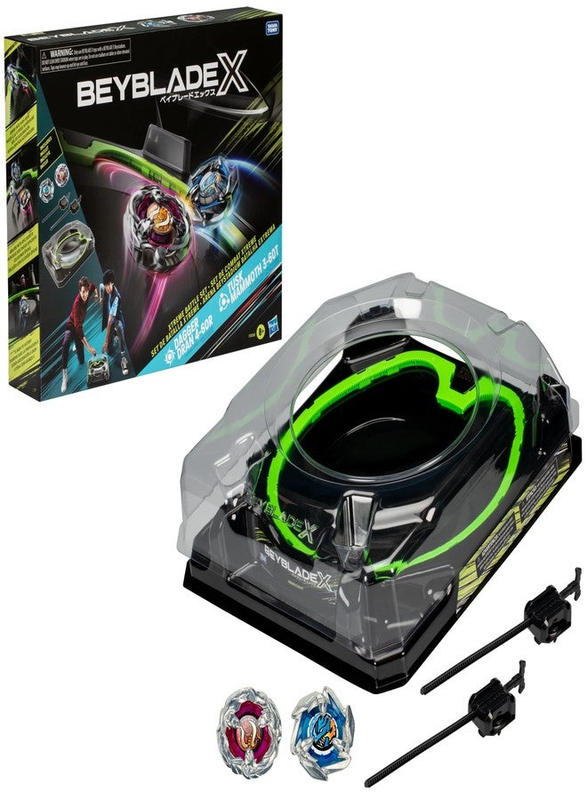 Beyblade X Xtreme Battle Set with Beystadium Arena Featuring X-Celerator Rail, 2 Right-Spinning Top Toys, 2 Launchers, Toys for Boys and Girls, 8+ - Image 1