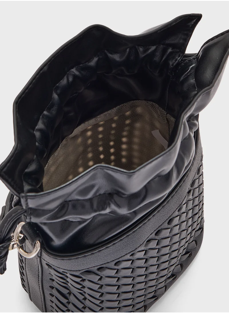 ايلا Structured Drawstring Satchel Bag