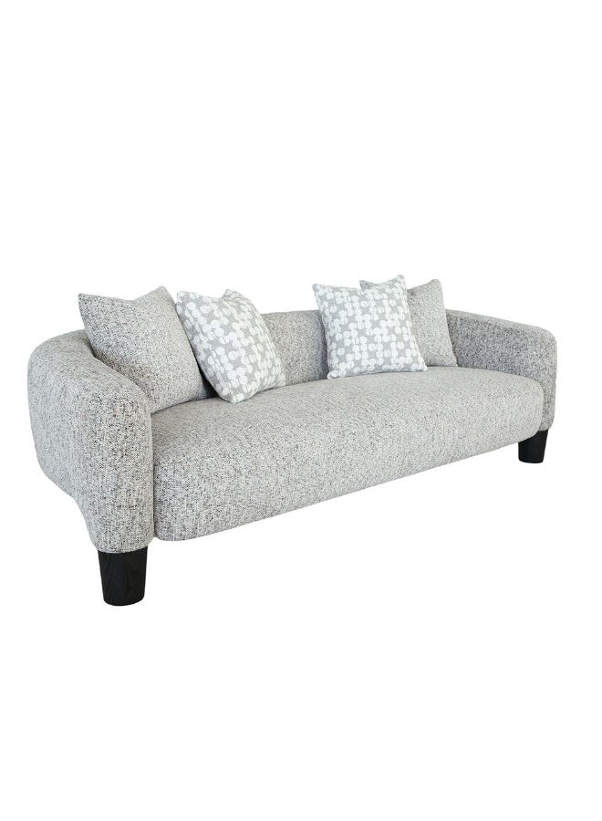 DANUBE HOME Retrova 3 Seater Fabric Sofa  | Modern Design Three Seat Sofas | Comfortable Living Room Furniture L237xW92xH71cm - Beige - Image 3