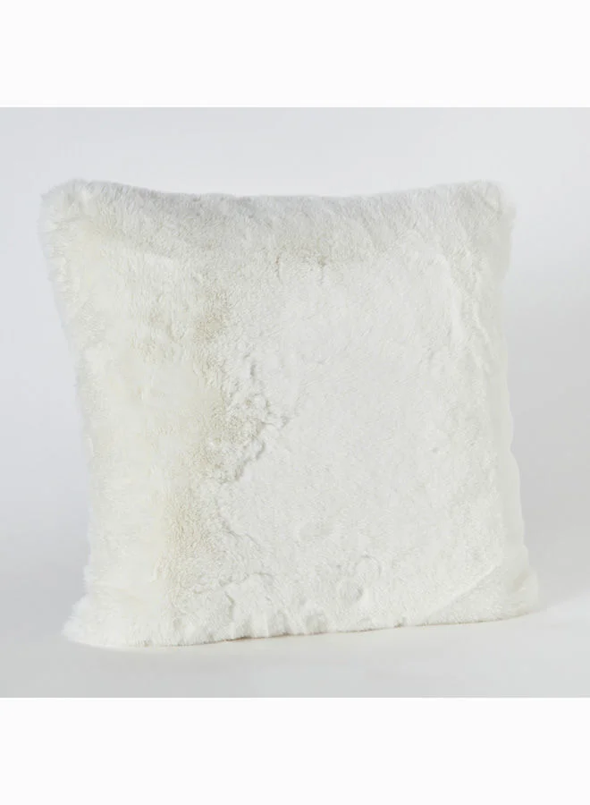 Home Box Faux Rabbit Fur Filled Cushion 45 x 45 cm